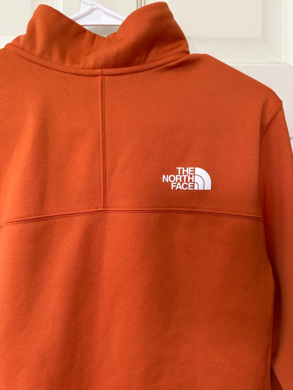 The North Face Mens Small Orange Full Zip Jacket Fleece Outdoor Layer - Picture 8 of 16